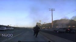 El Segundo Police Officer Armando Rodriguez was the first to arrive at the scene of the crash and can be seen on dashcam video running toward the vehicle. El Segundo Police Officer Armando Rodriguez was the first to arrive at the scene of the crash and can be seen on dashcam video running toward the vehicle.