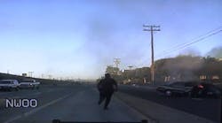 El Segundo Police Officer Armando Rodriguez was the first to arrive at the scene of the crash and can be seen on dashcam video running toward the vehicle.