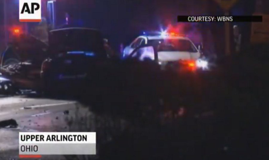 Raw: Fatal Crash of Car, Police Cruiser in Ohio | Officer