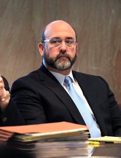 Del City Police Capt. Randy Harrison looks at the jurors box in the courtroom during his trial at the Oklahoma County Courthouse in Oklahoma City on Nov. 18. Del City Police Capt. Randy Harrison looks at the jurors box in the courtroom during his trial at the Oklahoma County Courthouse in Oklahoma City on Nov. 18.