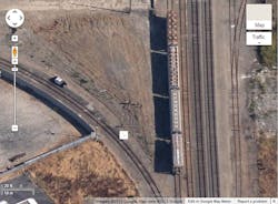 A Google Maps image is seen with the slain teen's body obscured by white box. A Google Maps image is seen with the slain teen's body obscured by white box.