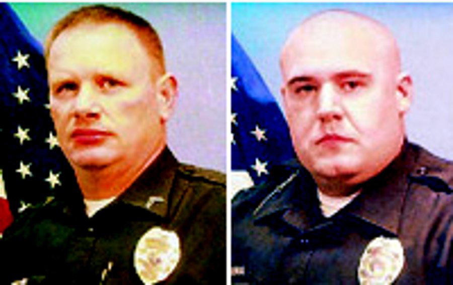Cpl. Thomas Roberts, left, and Patrolman Bryan Verkler