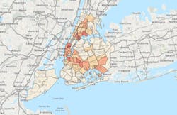 The NYPD's new map shows the specific location and date of crimes down to the nearest intersection. The NYPD's new map shows the specific location and date of crimes down to the nearest intersection.