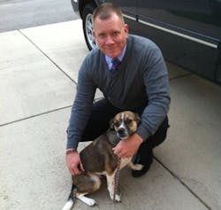 Pasco County Sheriff's Detective David Boyer found a small dog named Gooseberry in his driveway following a crash. Pasco County Sheriff's Detective David Boyer found a small dog named Gooseberry in his driveway following a crash.