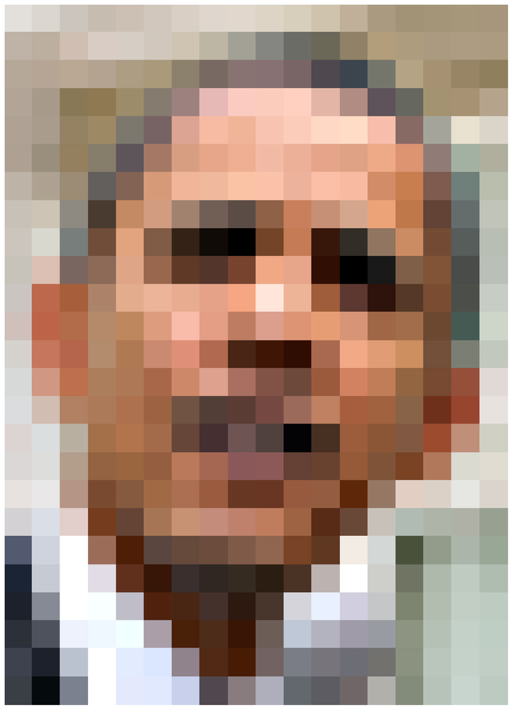Readers with an interest in current affairs will recognize him from this poor quality image. The face in this image measures 16 pixels wide &times;20 pixels high.