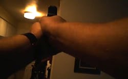 Coeur d'Alene Police Officer Spencer Mortensen ordered Eric Byron Johnston eight times to drop two knives before fatally shooting him in a small apartment last summer. Coeur d'Alene Police Officer Spencer Mortensen ordered Eric Byron Johnston eight times to drop two knives before fatally shooting him in a small apartment last summer.