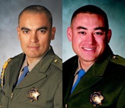 Officers Juan Gonzalez, left, and Brian Law Officers Juan Gonzalez, left, and Brian Law