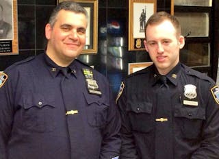 Officer Michael Konatsotis, left, and Officer David Roussine