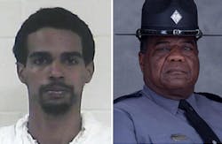 Russell E. Brown, left, and Trooper Junius A. Walker Russell E. Brown, left, and Trooper Junius A. Walker
