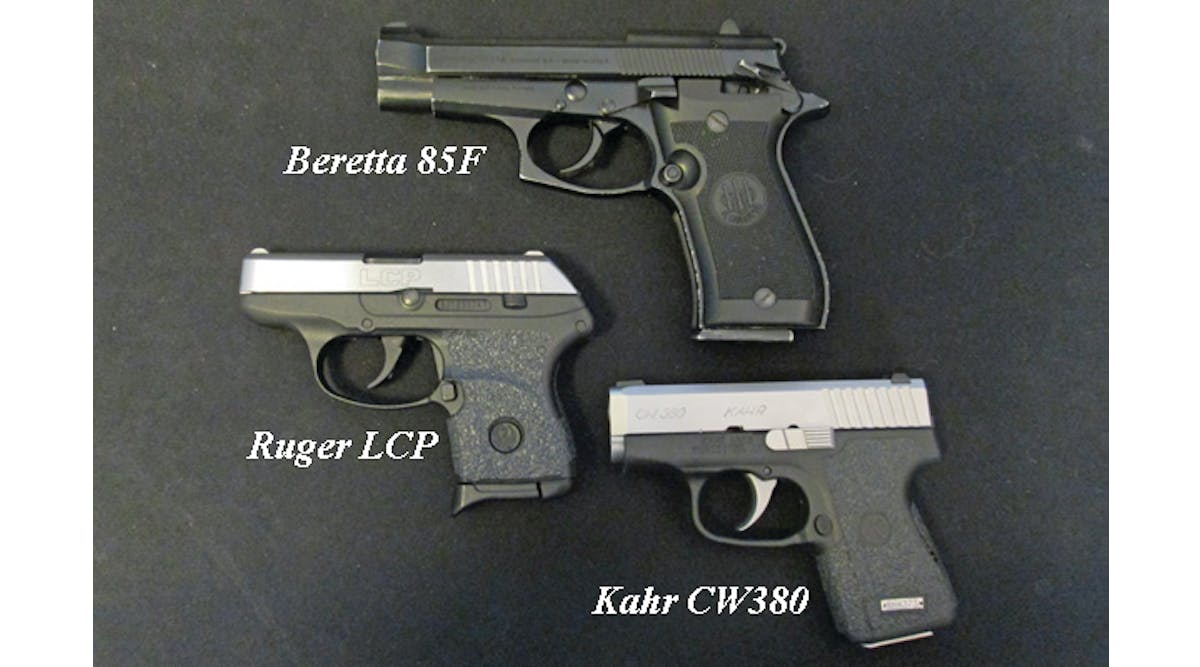 The Beretta 85F, Ruger LCP and Kahr CW380. Good off-duty guns?
