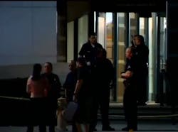 A gunman walked into a Los Angeles Police Department station lobby Monday night and opened fire, wounding one officer in an exchange of gunfire. A gunman walked into a Los Angeles Police Department station lobby Monday night and opened fire, wounding one officer in an exchange of gunfire.