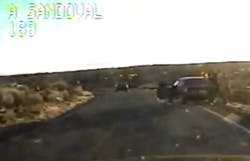 Newly released New Mexico State Police dashcam video shows the moments when a man lead police on a pursuit, then used martial arts training to take down an officer.