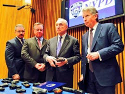Undercover NYPD officers brought down two big-time gun traffickers in separate cases after the thugs sold them an arsenal of 39 illegal firearms in broad daylight. Undercover NYPD officers brought down two big-time gun traffickers in separate cases after the thugs sold them an arsenal of 39 illegal firearms in broad daylight.