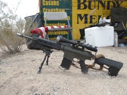 Outside the Cliven Bundy ranch in Nevada on April 22, a sentry rests his gun. Outside the Cliven Bundy ranch in Nevada on April 22, a sentry rests his gun.