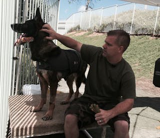K9 Bruno took a bullet to his jaw protecting his partner, Officer RJ.