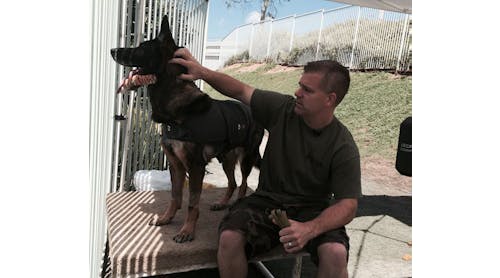 Anaheim Police Officer R.J. Young and K-9 Bruno enjoying some time outside.