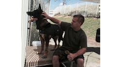Anaheim Police Officer R.J. Young and K-9 Bruno enjoying some time outside.