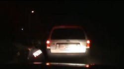 A Centerville police officer only has minor injuries after a bizarre incident during a Wednesday night traffic stop. A Centerville police officer only has minor injuries after a bizarre incident during a Wednesday night traffic stop.