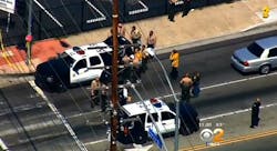 A Los Angeles County sheriff&apos;s deputy is in stable condition following surgery after being shot in the stomach by a transient in Long Beach in an exchange of fire that left the suspect dead.