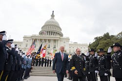 The 33rd Annual National Peace Officers' Memorial Service was held Thursday morning on the West Front of the United States Capitol in Washington, D.C. The 33rd Annual National Peace Officers' Memorial Service was held Thursday morning on the West Front of the United States Capitol in Washington, D.C.