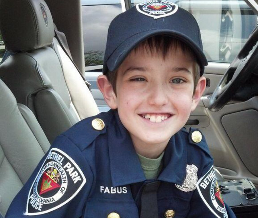 The Bethel Park Police Department made 8-year-old Joey Fabus an honorary member last year.