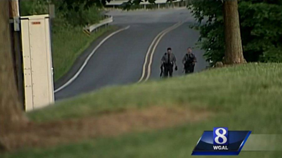State police say a suspect confronted a trooper Sunday night in Dauphin County and opened fire.