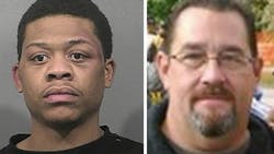 Carl Le'Ellis Blount, left, and Officer Jeffrey Westerfield Carl Le'Ellis Blount, left, and Officer Jeffrey Westerfield