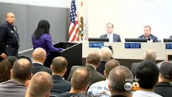 With Los Angeles city and police union officials headed back to the negotiating table, the two sides spent Tuesday taking public jabs at each other over the failure so far to reach a contract agreement.