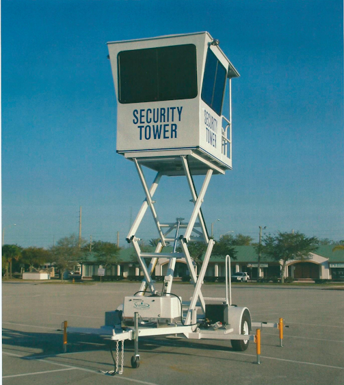 Sizzor Lift Platform with Security Booth SLT21T Model Officer