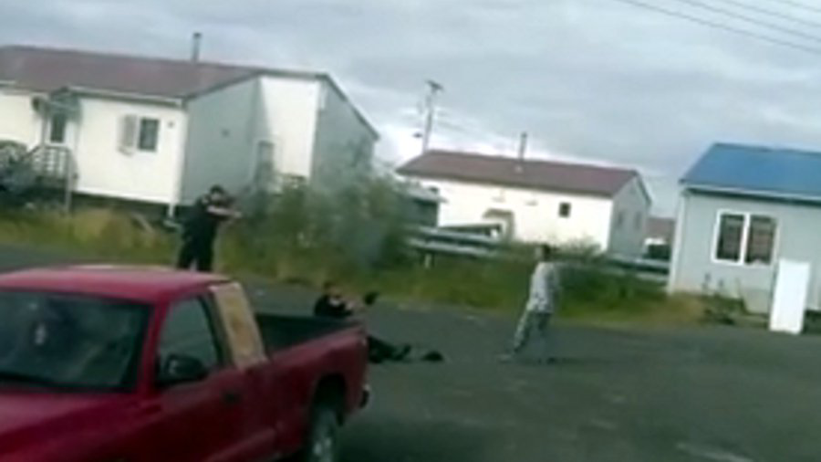 A three-minute video shows an altercation between a man and two Bethel police officers.