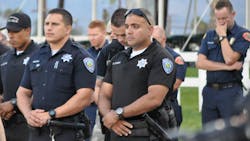 A prayer service at San Manuel Stadium was held Monday for San Bernardino Police Officer Gabriel Garcia.