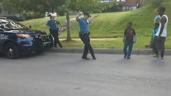 A rookie Kansas City police officer showed off his 'best' moves during a dance-off with a group of neighborhood kids over the weekend. A rookie Kansas City police officer showed off his 'best' moves during a dance-off with a group of neighborhood kids over the weekend.