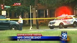 One suspect arrested and two were being sought after an off-duty D.C. detective was wounded Wednesday. One suspect arrested and two were being sought after an off-duty D.C. detective was wounded Wednesday.