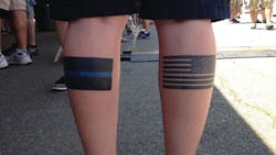 Today in America, approximately 20 percent of law enforcement officers have tattoos.