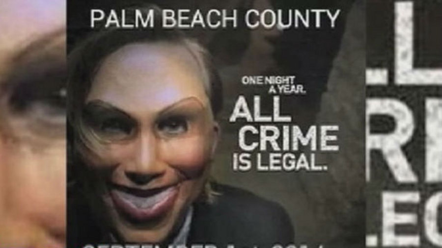 A viral image has been circulating around Facebook and Twitter claiming that all crime will be legal in Palm Beach County from midnight to 6 a.m. on Sept. 1.