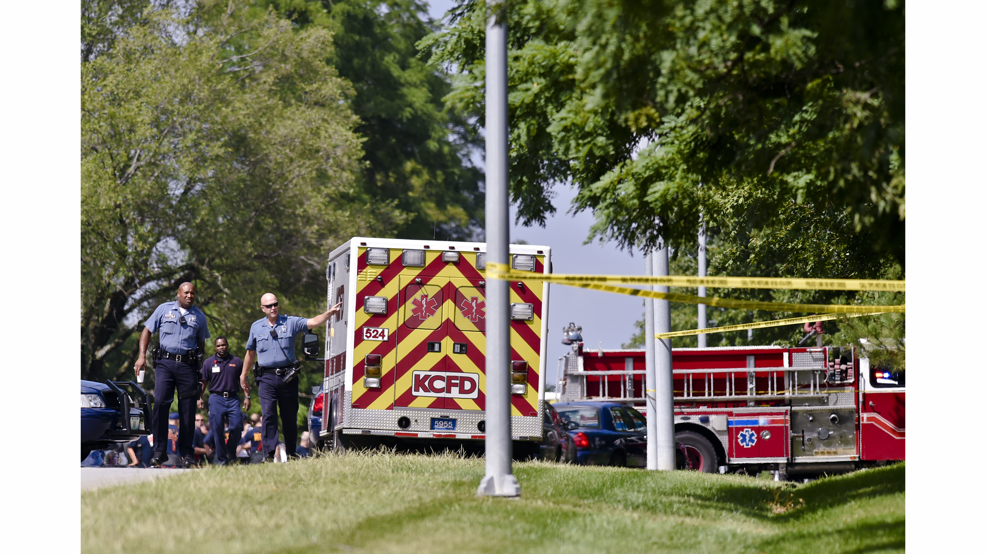 The Kansas City Police Department investigate the scene of a fatal shooting in the Woodbridge neighborhood on Sept. 2.