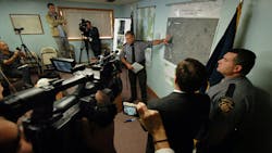 Lt. Col. George Bivens, Deputy Commissioner of Operations for the Pennsylvania State Police, speaks with reporters on Sept. 21.