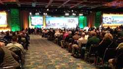 Thousands of attendees filed in for the opening ceremonies of the 121st annual IACP Conference and Expo in Orlando, Fla. at the Orange County Convention Center Saturday afternoon.