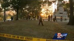 Two park rangers were stabbed multiple times in Boston Common Tuesday evening.