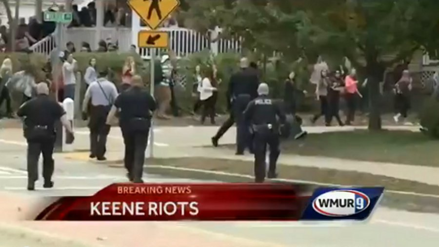 Police From Across N.H.Respond to College Riots | Officer