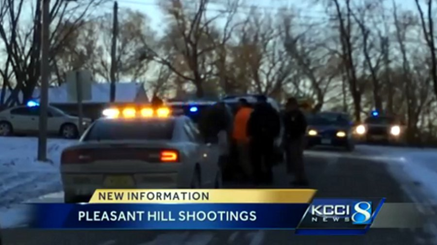 A man with a handgun randomly targeted people while driving through a Des Moines suburb early Monday.