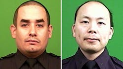 Officers Rafael Ramos, left, and Officer Wenjian Liu