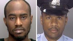 Rafael Jones, left, and Officer Moses Walker Rafael Jones, left, and Officer Moses Walker