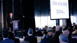 Police Commissioner William Bratton gives a presentation Thursday in Manhattan to the nonprofit New York City Police Foundation. Police Commissioner William Bratton gives a presentation Thursday in Manhattan to the nonprofit New York City Police Foundation.