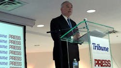 NYPD Commissioner William Bratton told reporters at a Black History Month event at the Greater Allen AME Cathedral in Queens on Feb. 24. NYPD Commissioner William Bratton told reporters at a Black History Month event at the Greater Allen AME Cathedral in Queens on Feb. 24.