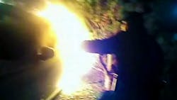 Okaloosa County Deputies Joseph Trimboli and Eric Keyes rescued a man from a fiery wreck on Christmas Day last year. Okaloosa County Deputies Joseph Trimboli and Eric Keyes rescued a man from a fiery wreck on Christmas Day last year.