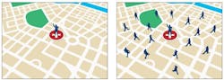 Left: Typical 9-1-1 Call Right: 9-1-1 Caller with Alert-360(R) (PRNewsFoto/Alert-360) Left: Typical 9-1-1 Call Right: 9-1-1 Caller with Alert-360(R) (PRNewsFoto/Alert-360)
