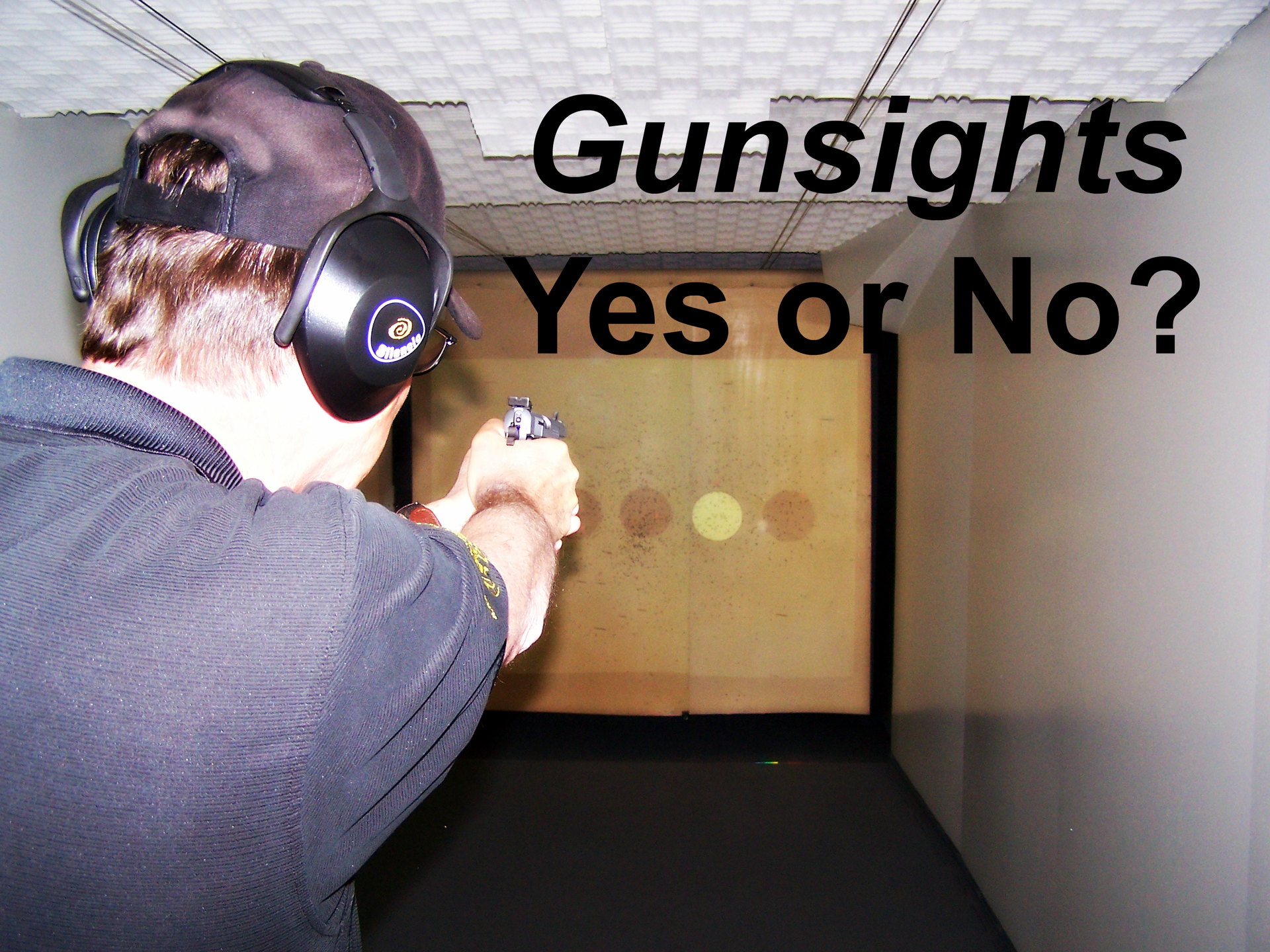 Bad guy is shooting at you. You're going to return fire. Aimed or pointed?? That's the question.