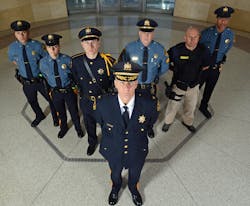 Winners of Sheriff’s Office: Northampton County Sheriff Department in Easton, Penn. by Red the Uniform Tailor. Northampton County wanted to create a uniform that was more functional and user friendly than the traditional uniform. The uniform committee implemented a uniform consisting of a contrasting shirt and trouser to differentiate Northampton from neighboring police departments. The uniforms are custom measured and made to help the senior officers look their professional best. Winners of Sheriff’s Office: Northampton County Sheriff Department in Easton, Penn. by Red the Uniform Tailor. Northampton County wanted to create a uniform that was more functional and user friendly than the traditional uniform. The uniform committee implemented a uniform consisting of a contrasting shirt and trouser to differentiate Northampton from neighboring police departments. The uniforms are custom measured and made to help the senior officers look their professional best.