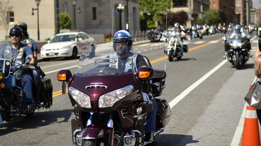 Law enforcement officers and motorcycle enthusiasts gathered at RFK Stadium in Washington, D.C. for the 20th Annual LawRide to the National Law Enforcement Officers Memorial on Sunday.